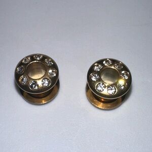 New 6 mm Ear Plugs piercings Earrings lobes never worn